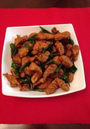 A picture of Chicken 65.