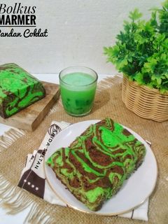 Foto resep Bolu Kukus Marmer Pandan Coklat 2 Telur