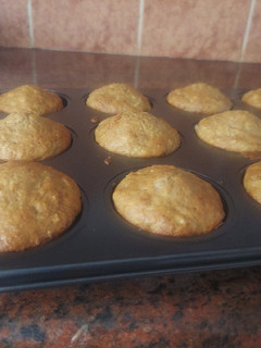 A picture of Banana Carrot Muffins.