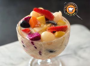 Gambar Puding Koktail Kastard & Fresh Fruits