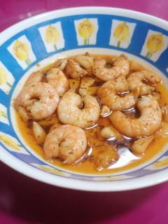 Una foto de Langostinos al pil pil