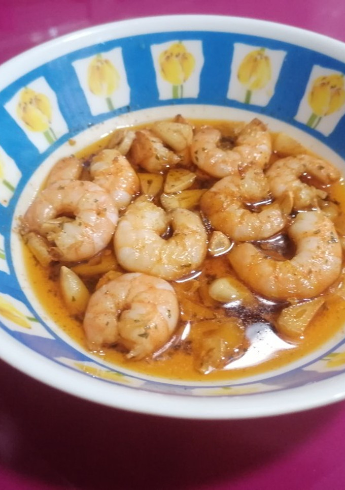 Una foto de Langostinos al pil pil