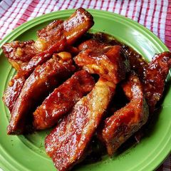 A picture of Smoked Pork ribs...#myspecialeastercontest.