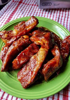 A picture of Smoked Pork ribs...#myspecialeastercontest.