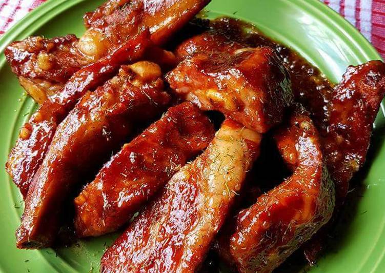 Steps to Prepare Super Quick Homemade Smoked Pork ribs…#myspecialeastercontest