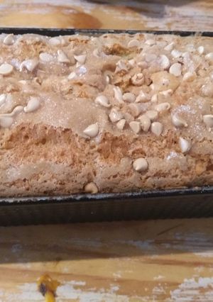 Una foto de Budín de vainilla y choco blanco