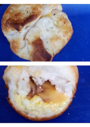 A picture of Bacon egg and cheese biscuits.