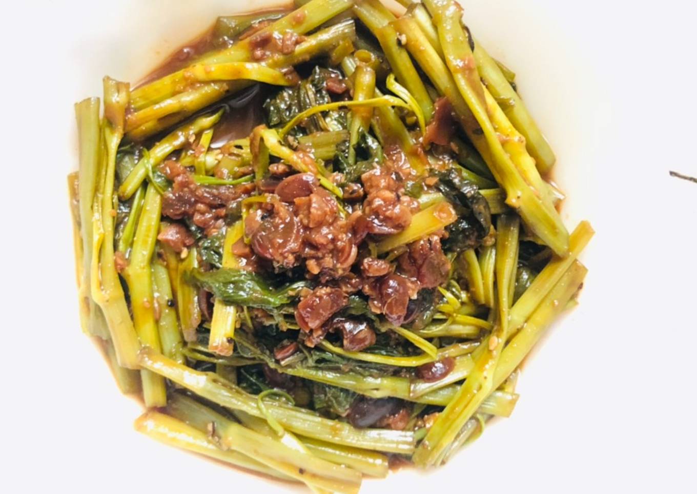 Side Dish: Water Spinach in Ssamjang | Korean Style Steamed KangKong