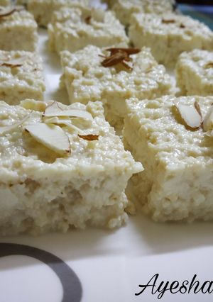 A picture of Chena Burfi.