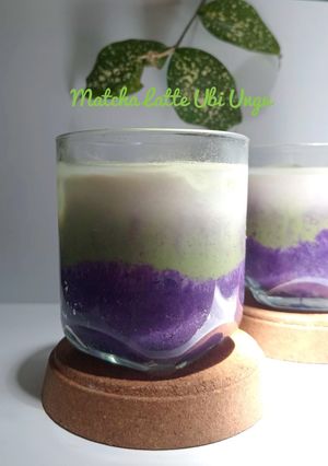 Foto resep Kental Manis Creamy Matcha Latte Ubi Ungu