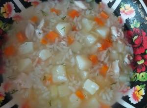 Ароматный куриный суп с рисом