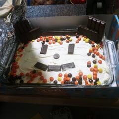 A picture of Reese Pieces Cake.