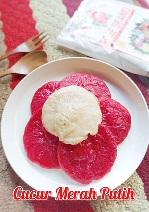 Foto resep 133. Cucur Merah Putih (takaran sendok)