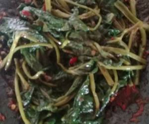 Mudahnya Membuat Rujak kangkung Mantul Banget