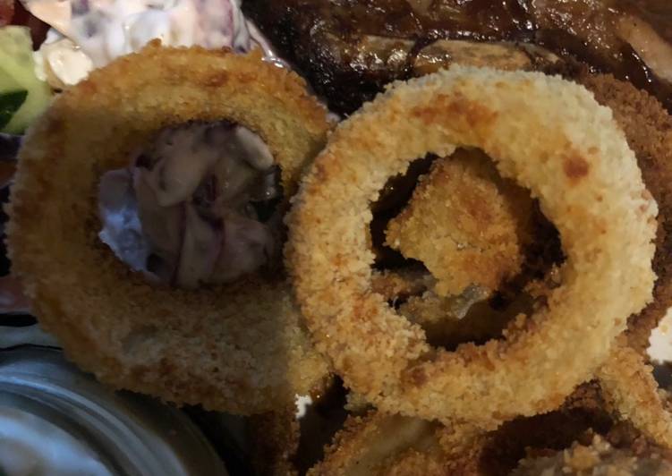 Recipe of Quick Parmesan breaded onion rings