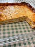 Flan aux coings, yaourt, crème et vanille