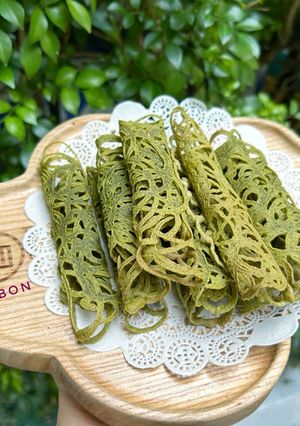Hình của món Bánh Trứng Cuộn Ren (Vị Matcha).