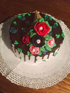 Una foto de Ganache de chocolate para decorar o cubrir pasteles