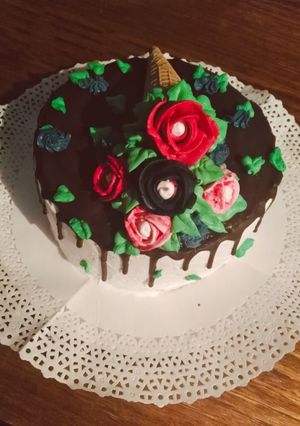 Una foto de Ganache de chocolate para decorar o cubrir pasteles