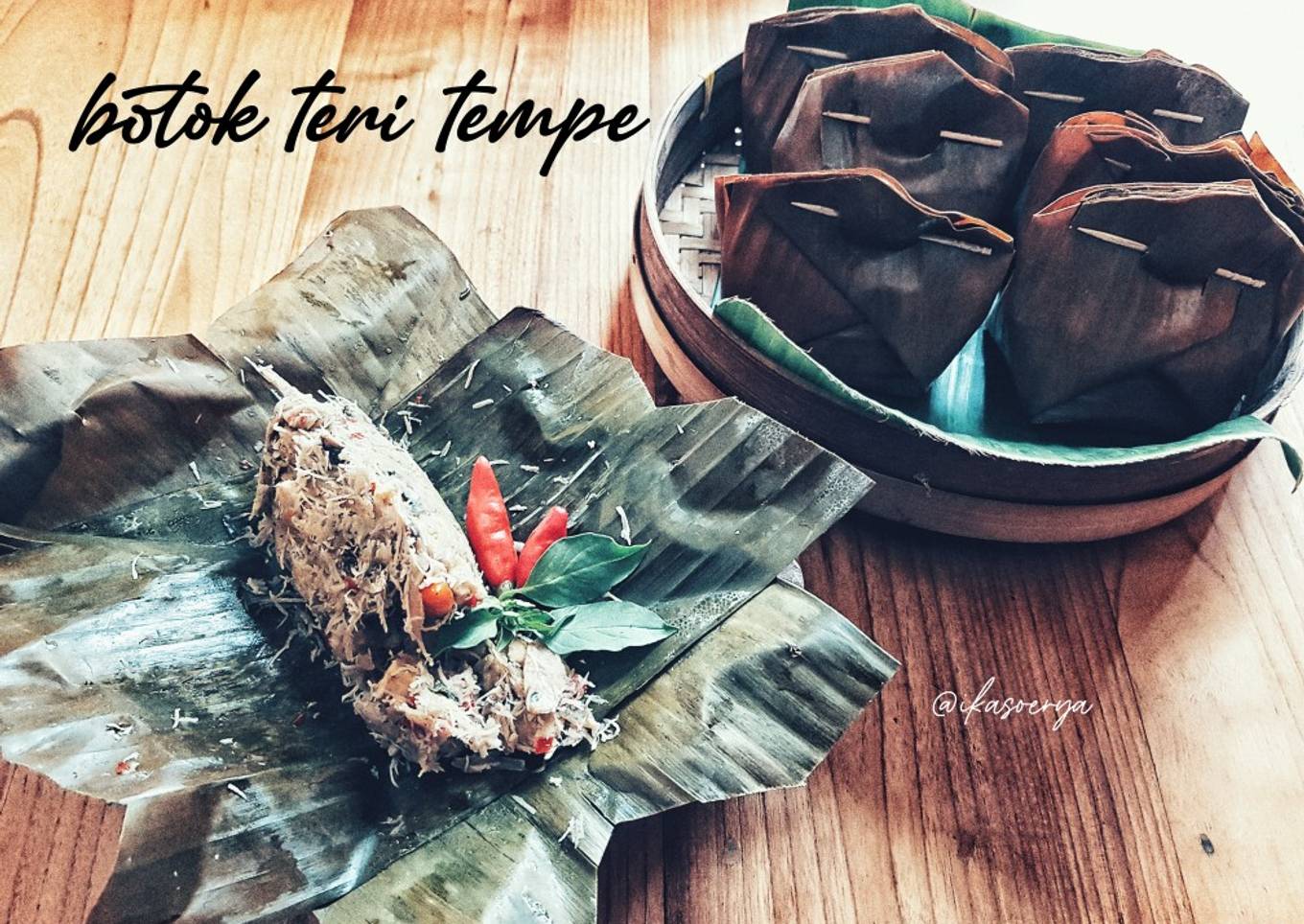 Botok Teri Tempe (ampas kelapa)