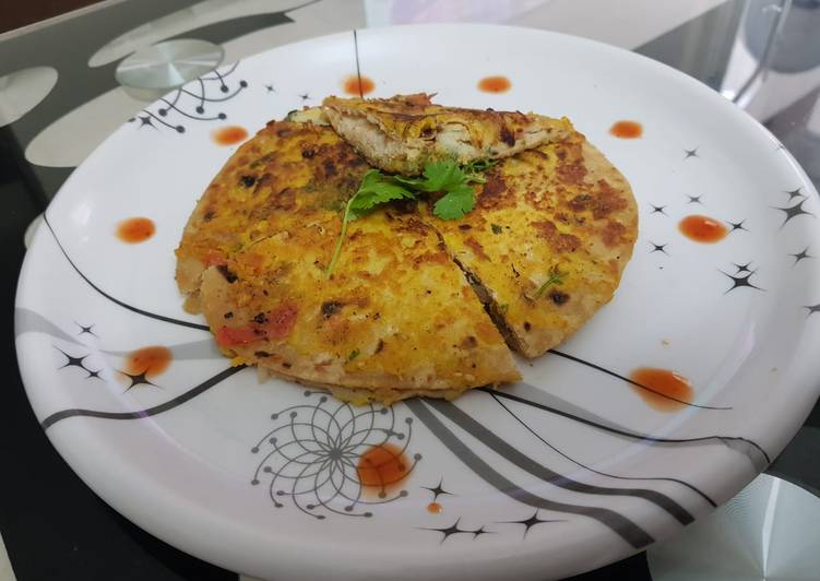 Recipe of Homemade Chapati sandwich #flavour4