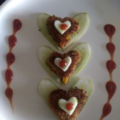 A picture of Dal & Rice cutlet.