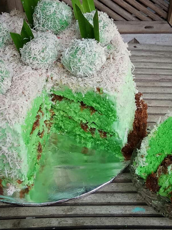 Bagaimana Menyiapkan Klepon Cake, Menggugah Selera
