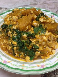 รูปของ ผัดฟักทองเต้าหู้ขาว (มังสวิรัติ)