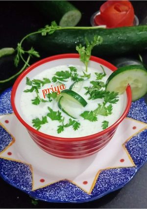 A picture of Cucumber Raita.