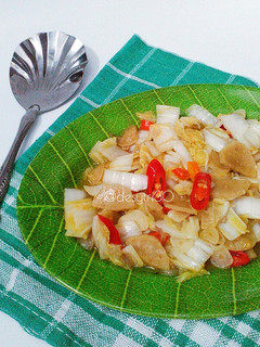 Foto resep 2. Tumis Sawi Putih Baso #SelasaBisa