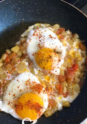 Foto resep Telur Kentang Tomat Pedas