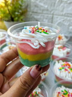 Foto resep Rainbow Cake Kukus Mini Cup