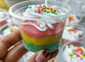 Foto resep Rainbow Cake Kukus Mini Cup