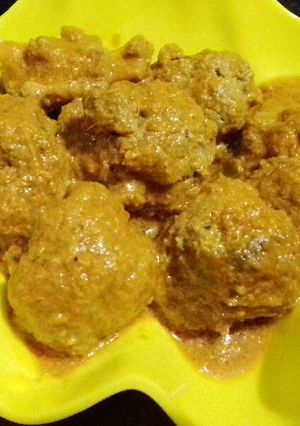 A picture of Mutton keema sambar (Karnataka style).