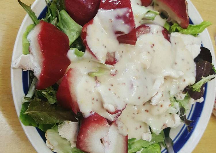 Tutorial membuat Chicken Breast rose apple in caesar salad gurih