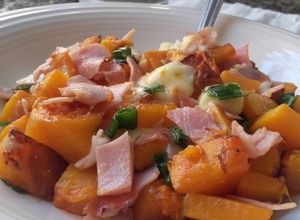 Una foto de Ensalada tibia de calabaza