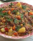 Estofado de carne molida y vegetales