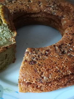 Una foto de Bizcocho de te matcha