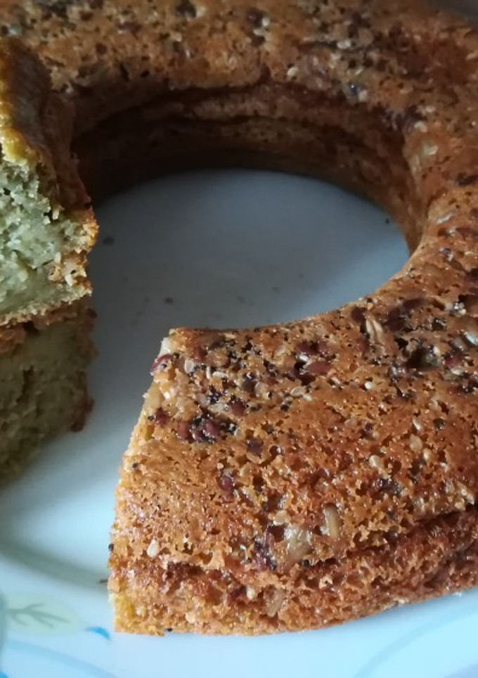 Una foto de Bizcocho de te matcha