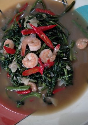 Foto resep Tumis kangkung terasi udang