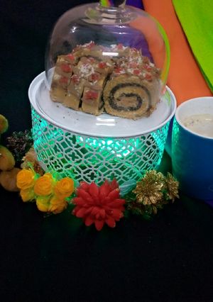 A picture of Choco filled Biscuit Swiss Roll.