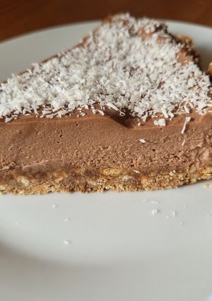 O poză a rețetei Cheesecake cu ciocolată.