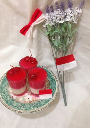 Foto resep Merah Putih Silky Pudding