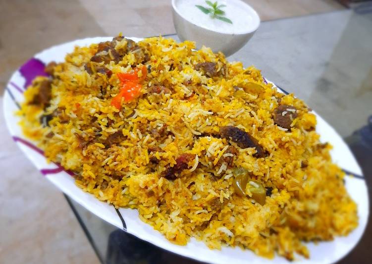 Mutton Dum biryani(Hyderabadi style)