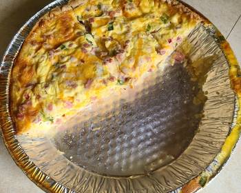 New Recipe Ham and cheese quiche Delicious