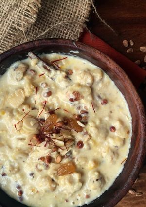 A picture of Chironji & Makhane Ki Kheer.