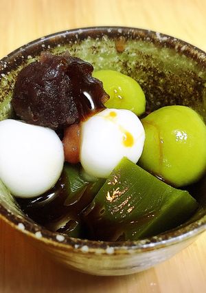 A picture of Matcha Shiratama Anmitsu.