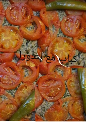 A picture of Kebab with Tomatoes.