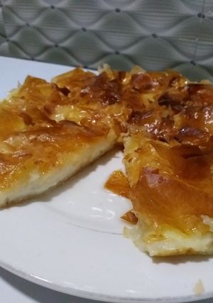 صورة لوصفة بقلاوة بالقشطة