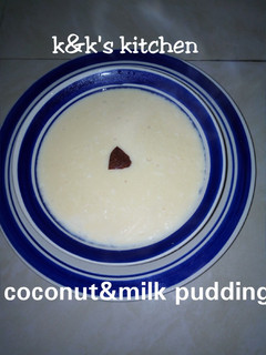 A picture of Coconut and milk pudding.